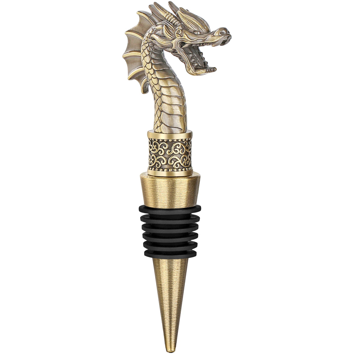 2-in-1 Dragon Head Wine Stopper and Bottle Opener Home Bar Bottle Saver Gift Idea