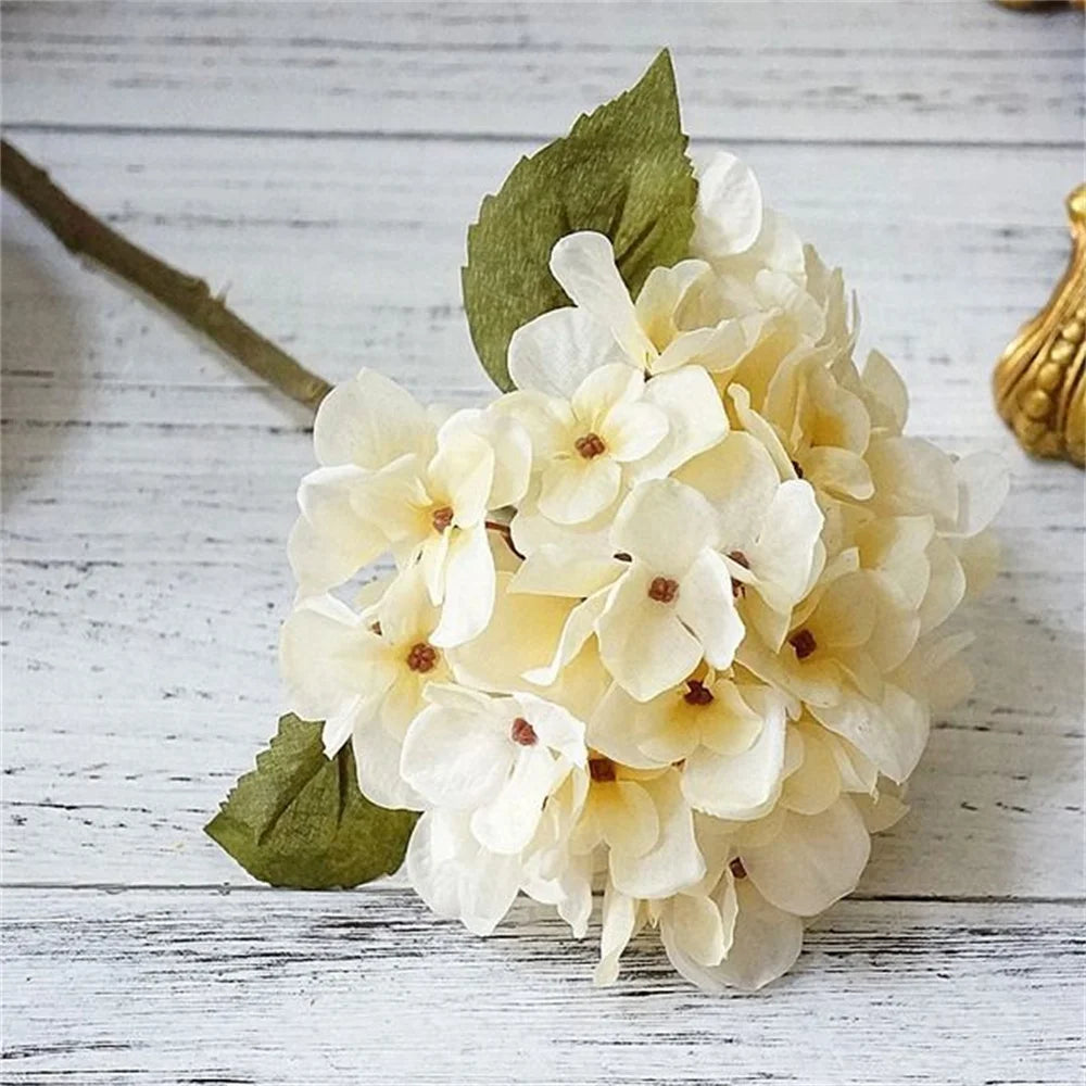One Bundle Autumn Silk Hydrangea Home Decorative Bridal Bouquet Artificial Flowers