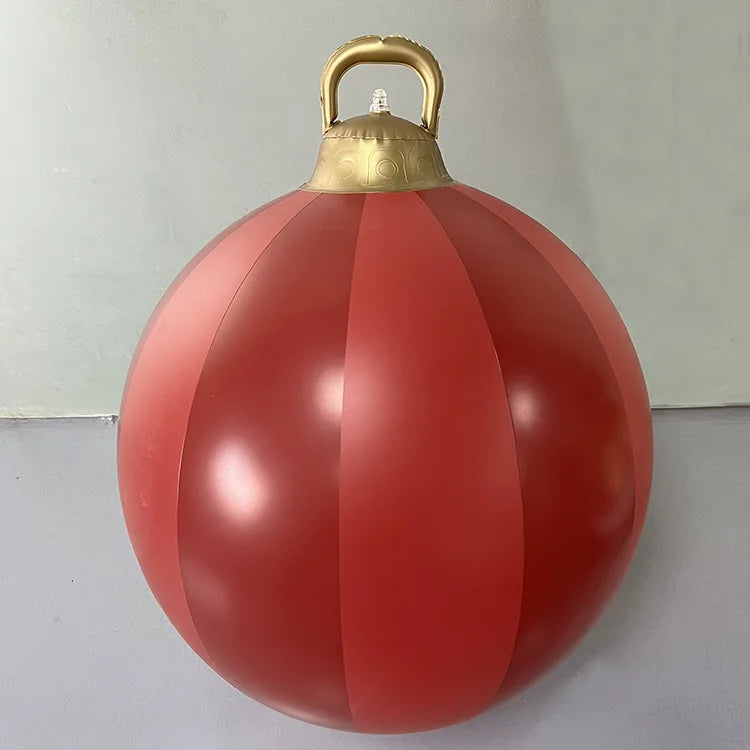 60cm Outdoor Christmas Inflatable Baubles PVC Giant Xmas Balls Decorations Toy Ball