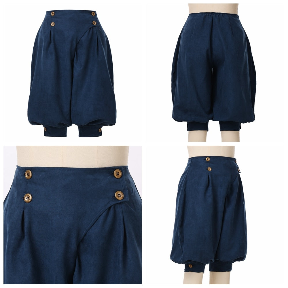 Horseman Poet Pants Medieval Renaissance Cosplay Costume Bloomers Trousers