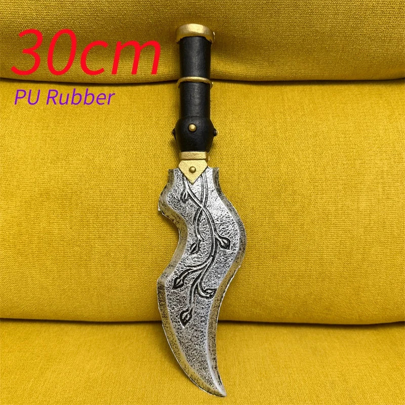 PU Rubber Weapons Knight Dagger Sawtooth Knife Cosplay Prop Sword Safety Role Play