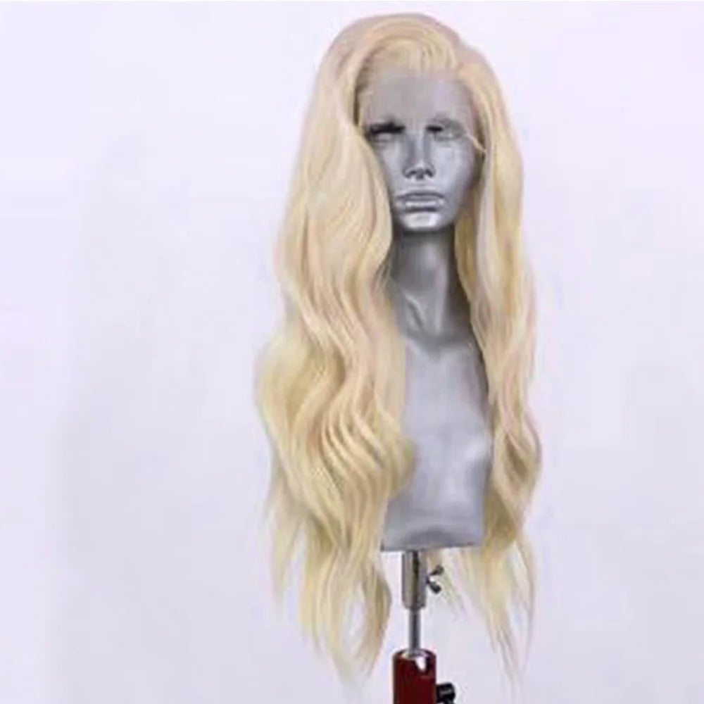 Long Soft Waves Wigs Side Part Soft Lace Front Wig Heat Resistant Fibre