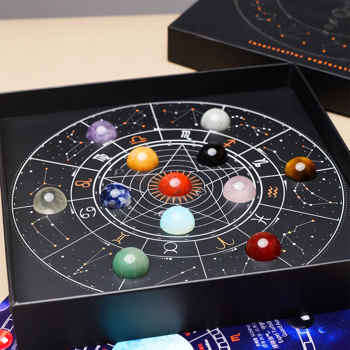 Natural Crystal Ball Constellation Healing Reiki Wicca Chakra Stones Sphere