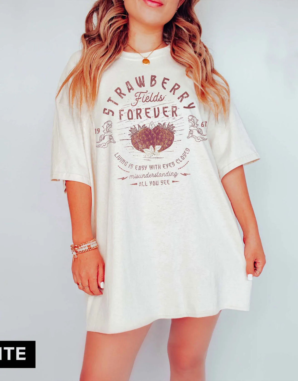Beatles Strawberry Fields Rock Band Tee T-Shirt