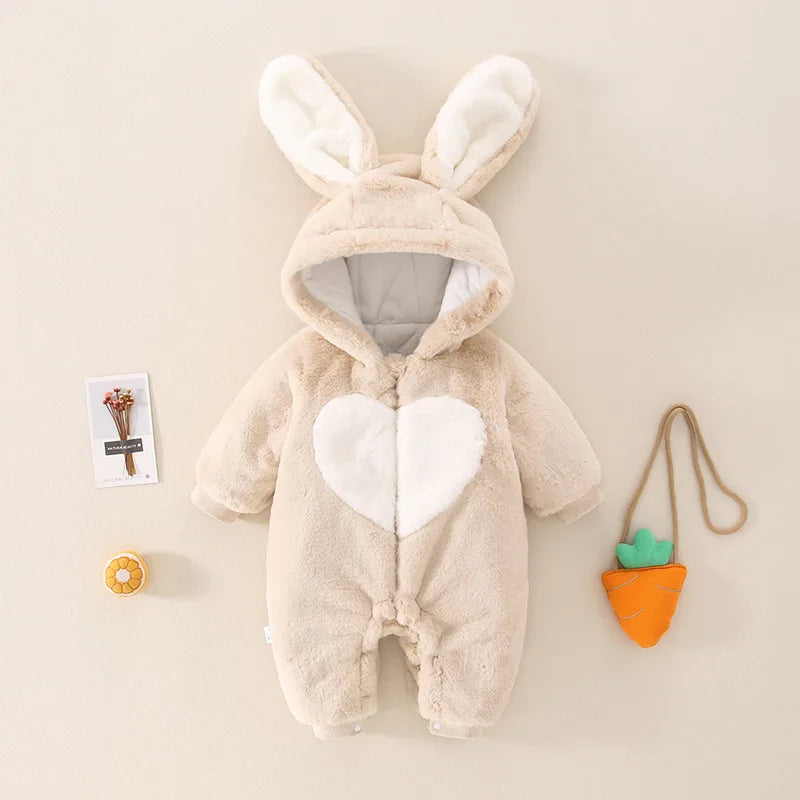 Easter Bunny Baby Toddler Rompers with Carrot Bag