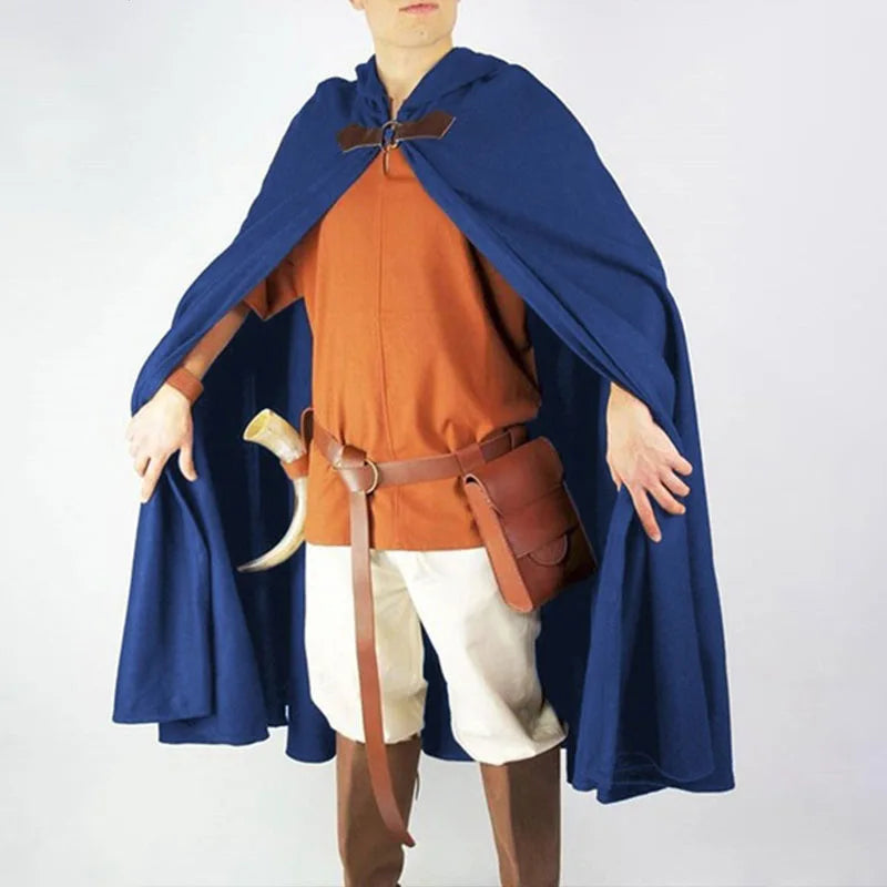 Short Medieval Velvet Capelet Hooded Cloak Renaissance Cape