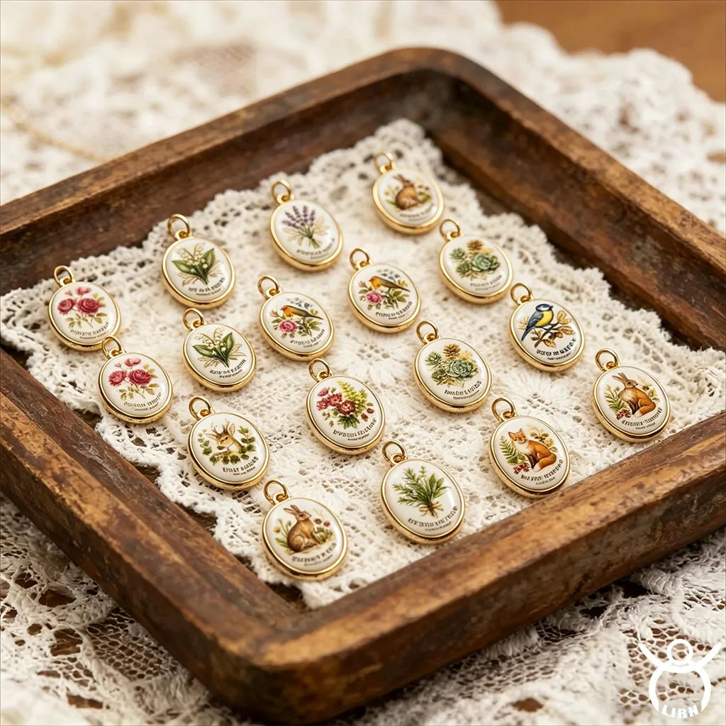 Woodlands Ceramic Pendant Charms DIY Jewellery Making