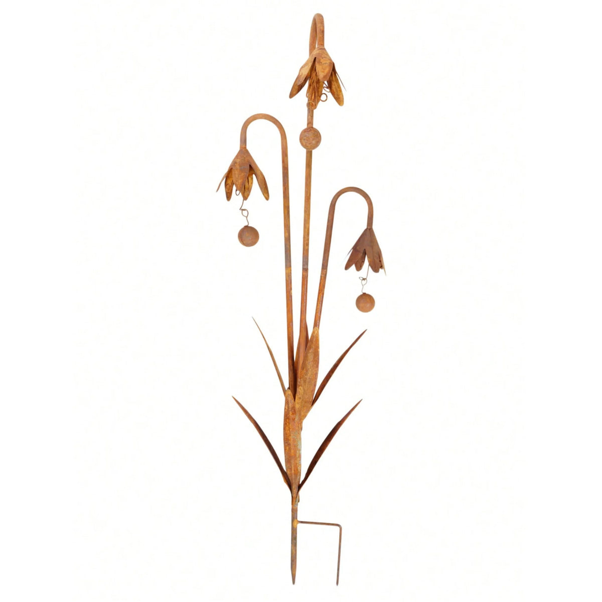 Rusty Iron Bluebell Garden Decorative Stake