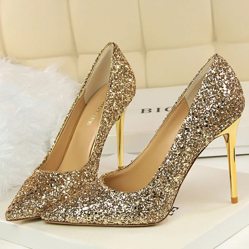 Magical Glittery High Heels in EIGHT Colours