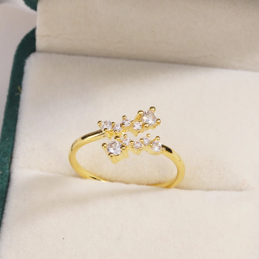 Sweet and Dainty Colourful Zircon Rings Gift Idea