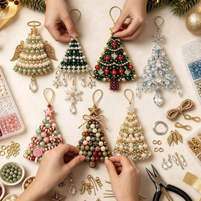 DIY Beading Christmas Tree Hanging Ornament Kit
