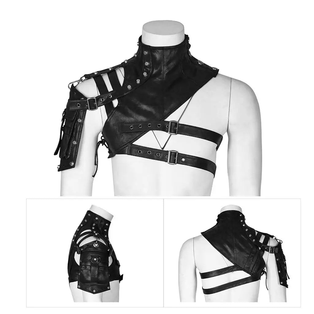 Steampunk Leather Pauldron Shoulder Arm Warrior Costume
