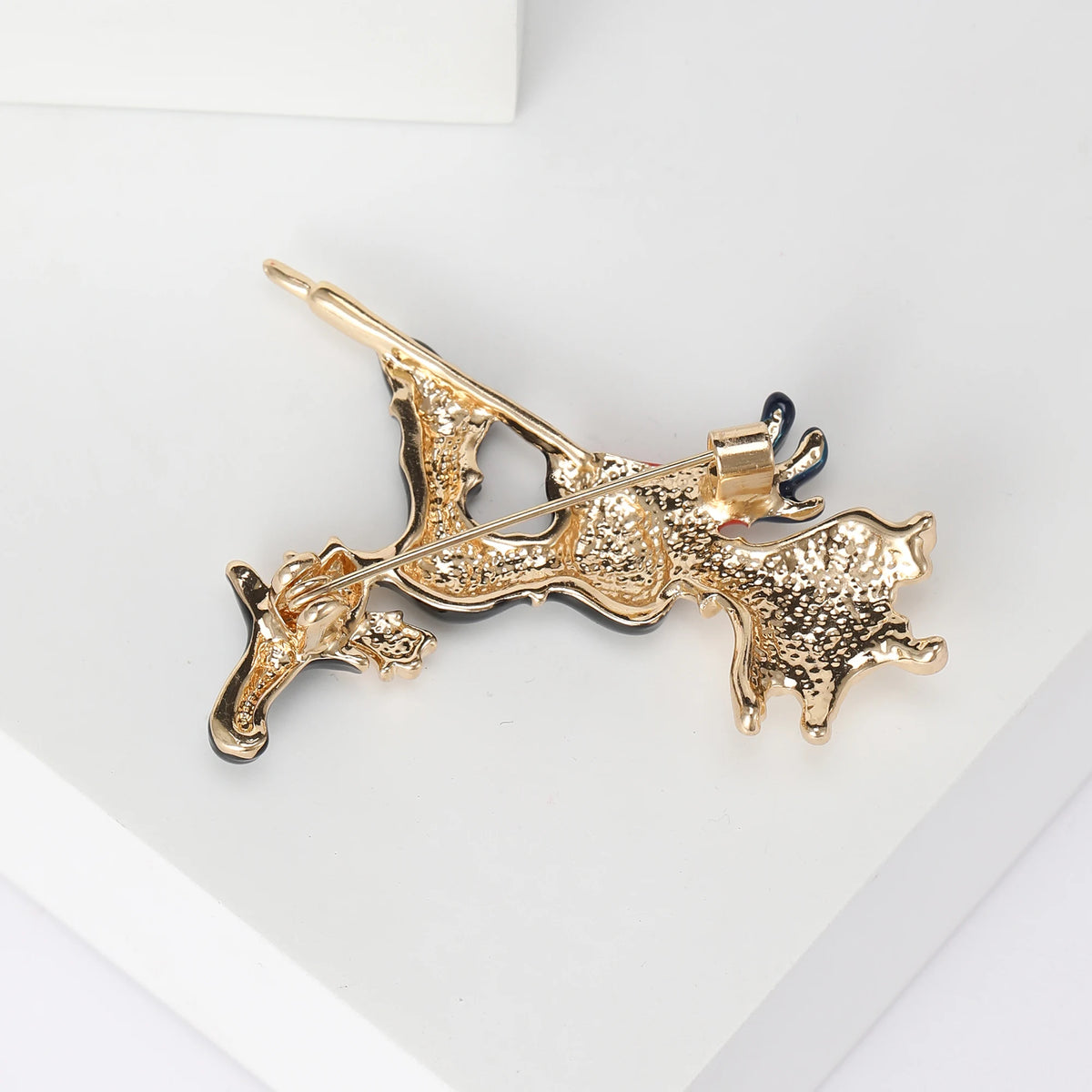 Halloween Flying Broom Witch Hat Brooches