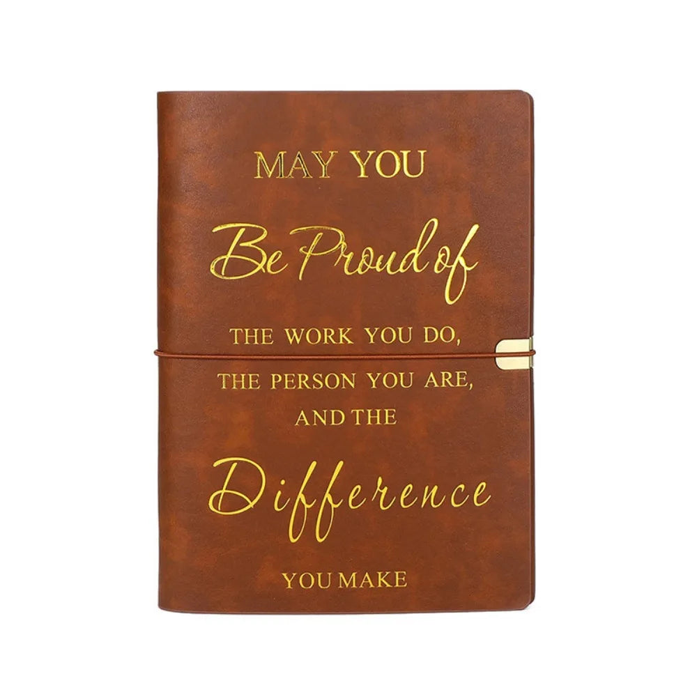 Teacher Colleague Employee Nurse Appreciation Gift 80 Sheets A5 Soft PU Leather Cover Loose-leaf Notebook