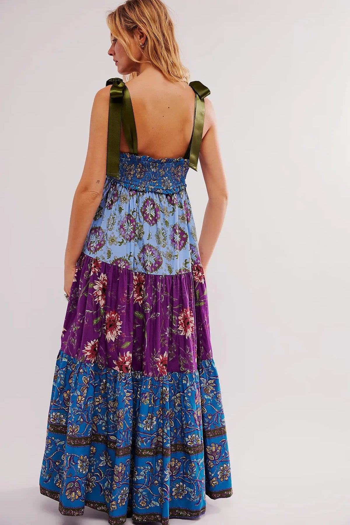 Ari's Boho Maxi Dresses 9 Colours Vintage Floral Print Summer Dress