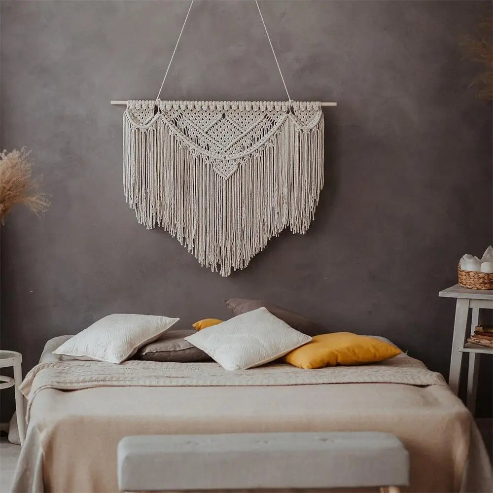 Big Macrame Wall Hanging Tapestry Bohemian Handwoven Tapestry For Home Decor
