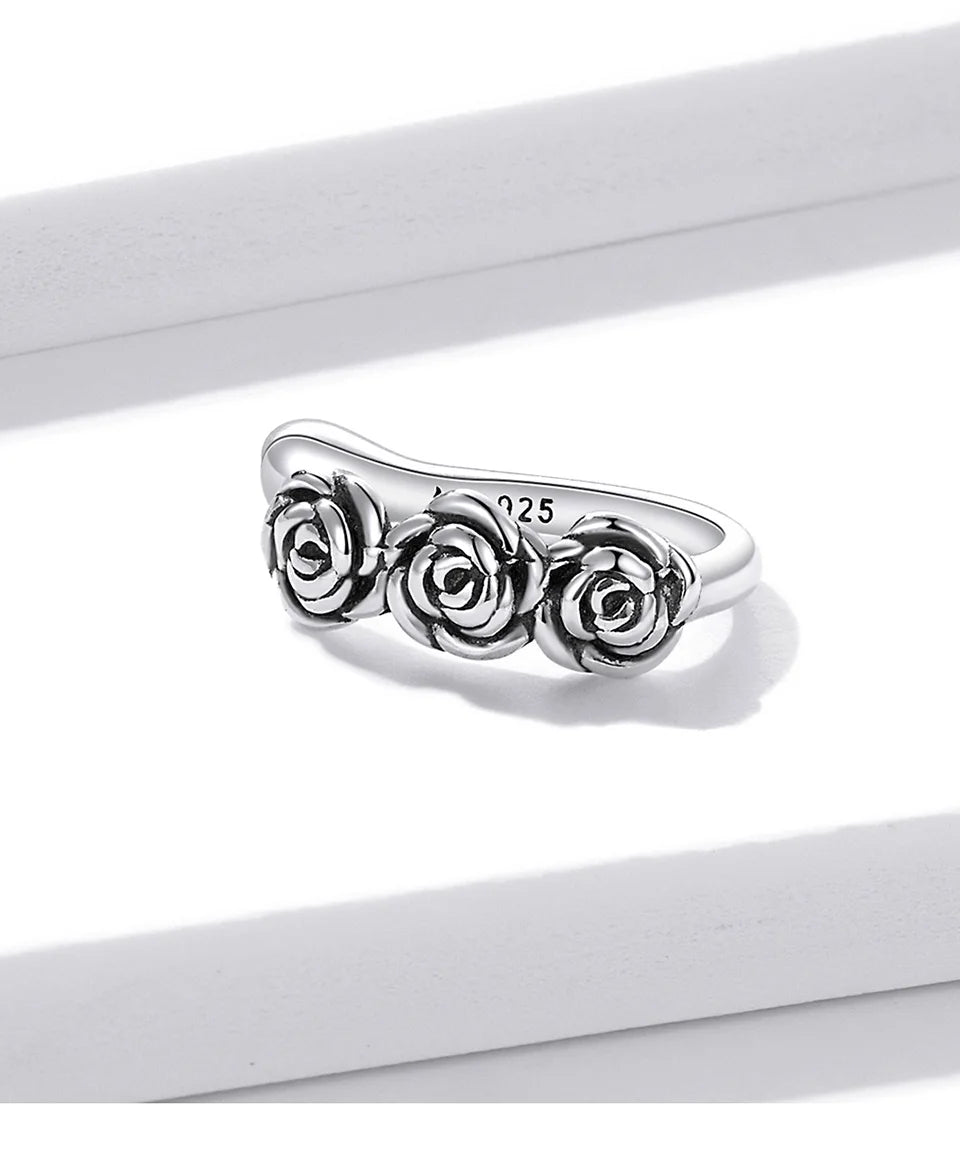925 Sterling Silver Rose Dragonfly Ear Clips