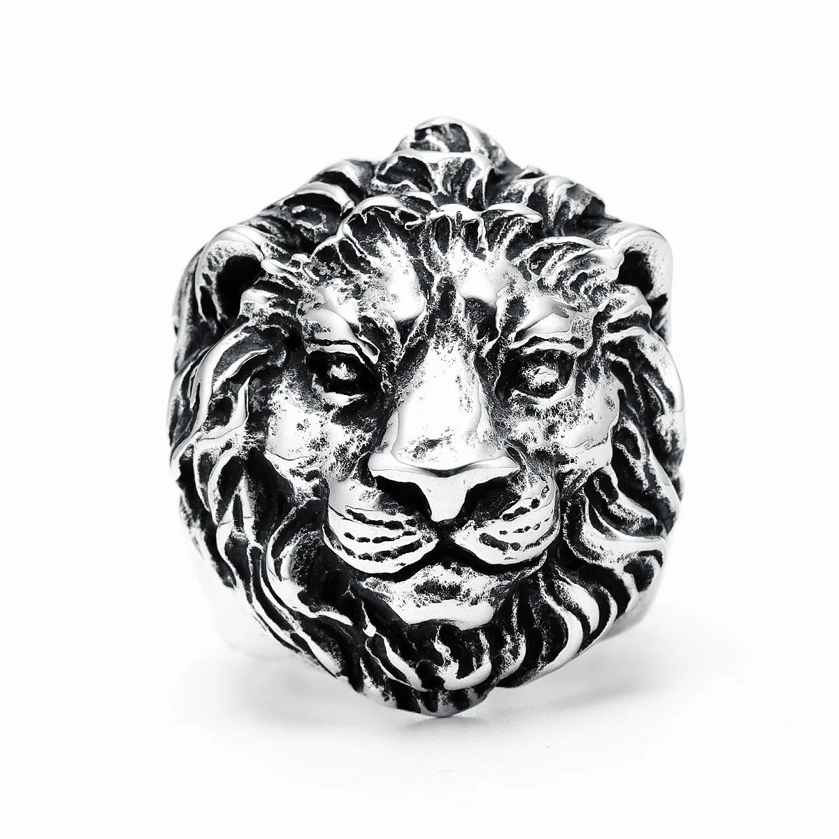 King of the Forest Lion Ring Stainless Steel Men Rings