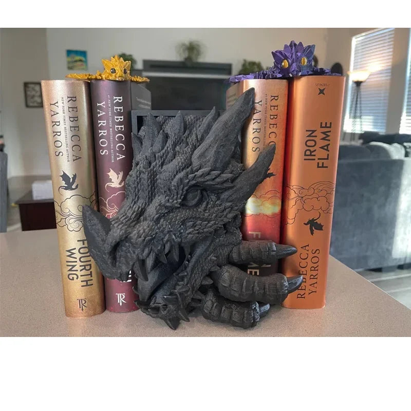 Dragon Book Shelf Decor Resin Book Holder For Fantasy Book Lovers