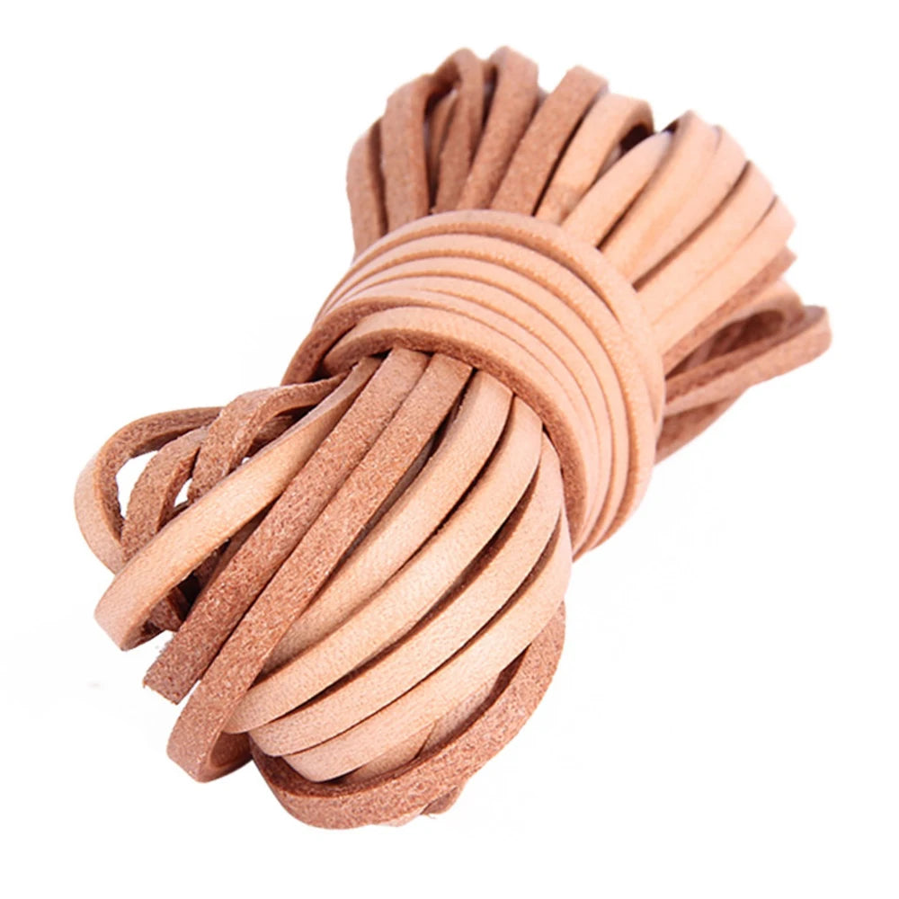 5 Meters Flat Genuine Leather Cord Strip Leather Coloured Ribbon Leather Jewellery Making