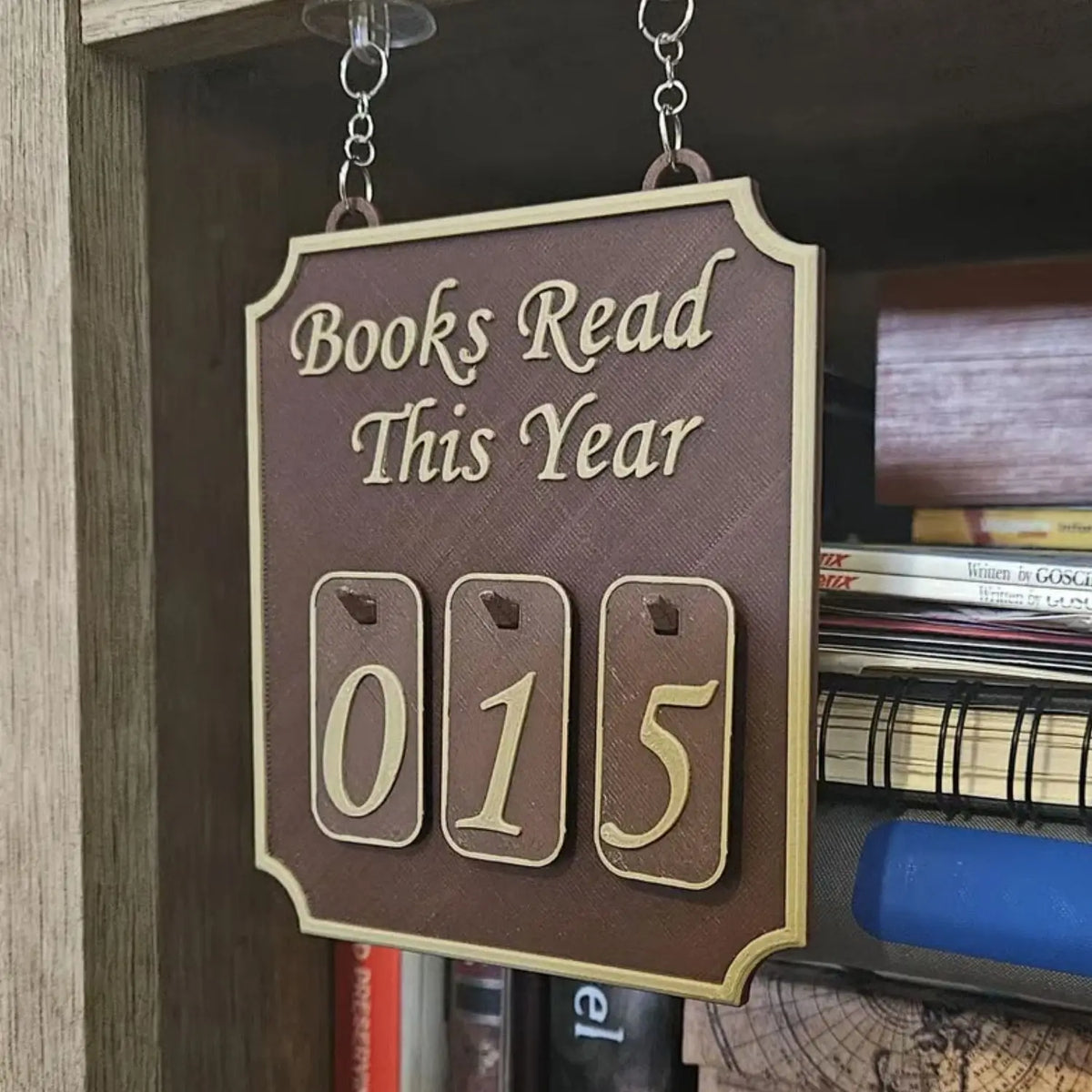 Hanging Bookshelf Counter Library Decor Reading Record