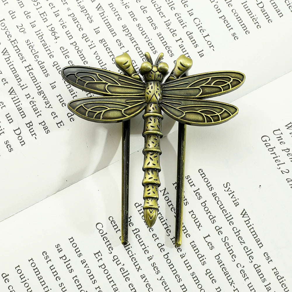 Butterfly Dragonfly Book Clip Bronze Metal Bookmarks