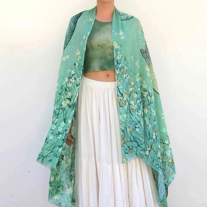 Wings Fantasy Shawl Scarf Festival Cloak Rave Accessories