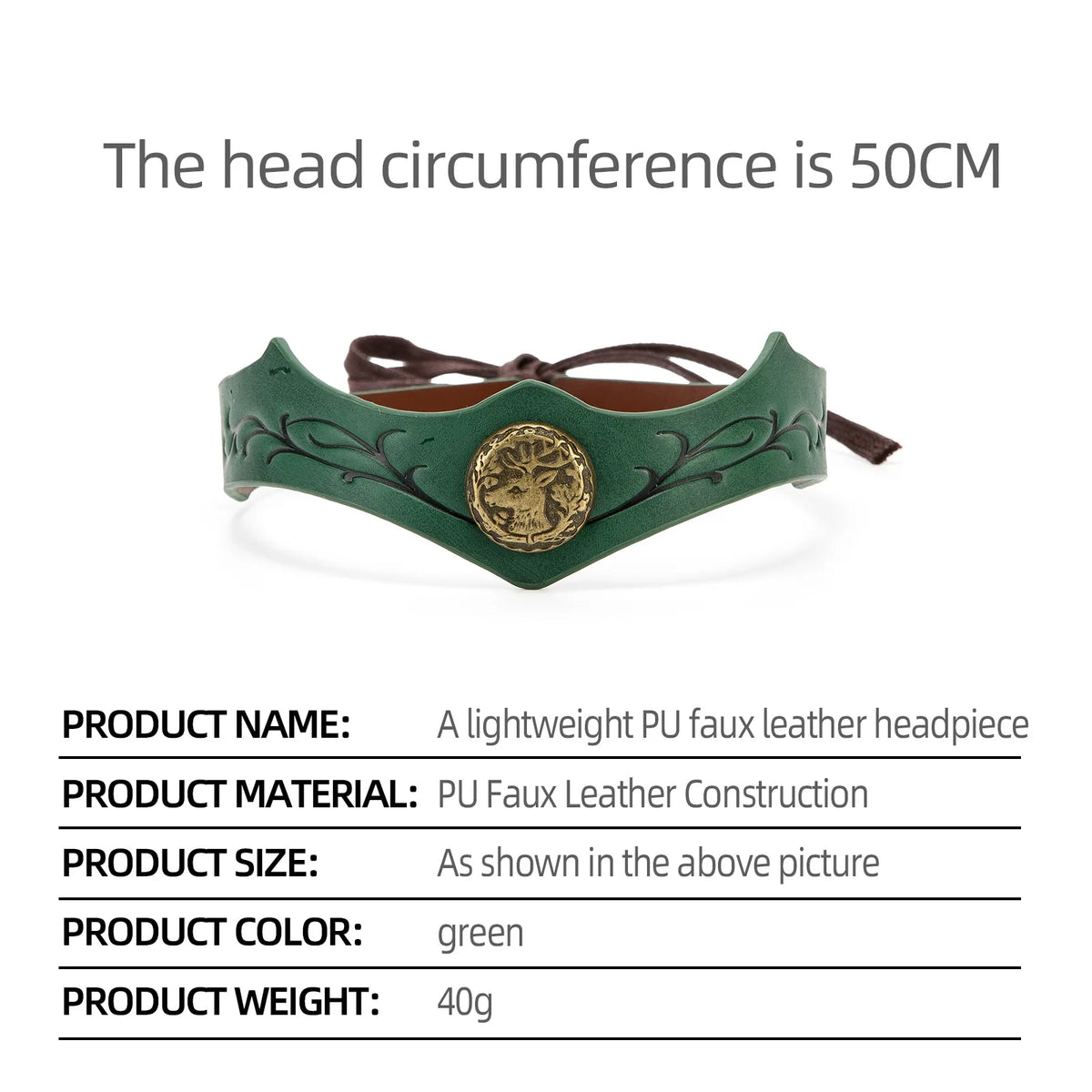 Embellished Medieval Forestcore Faecore Headpieces and Accessories Maple Leaf Deer