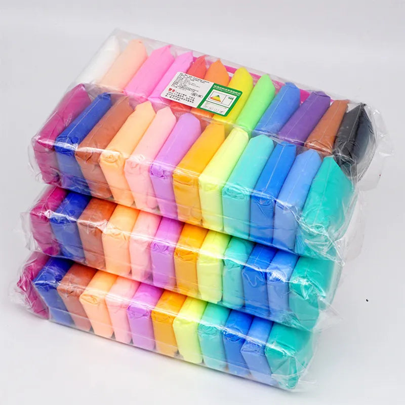36 Colour Air Dry Polymer Modelling Clay With 3 Tools DIY Craft for Kids