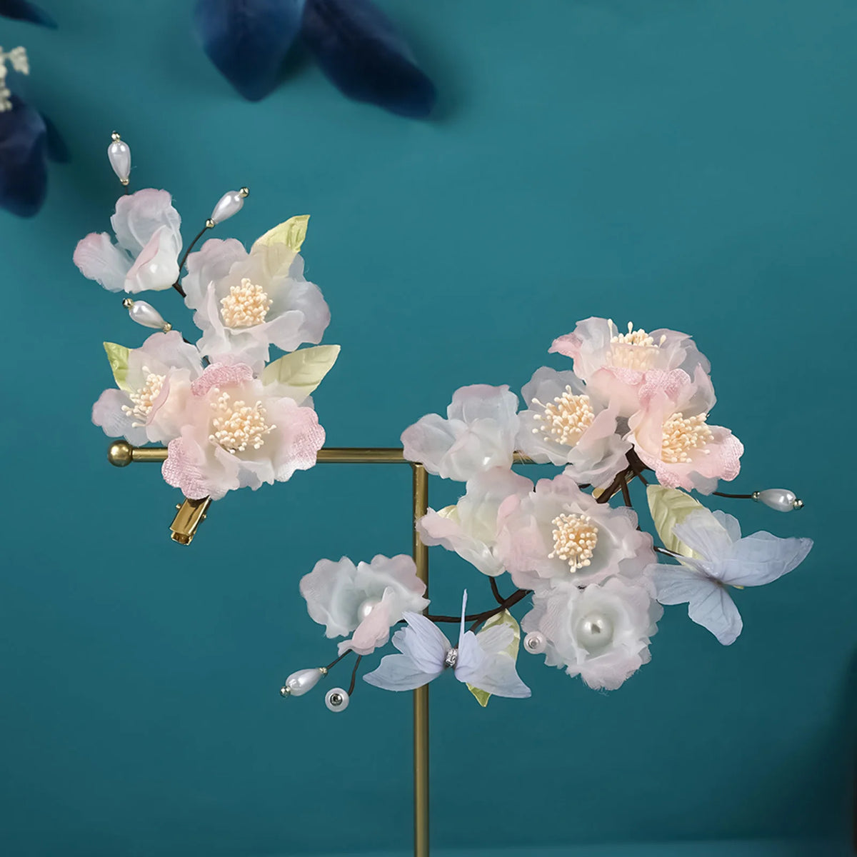 Silk Peony Hair Clip 1/2pcs Flower Hairpins Handmade Bridal Hair Accessories