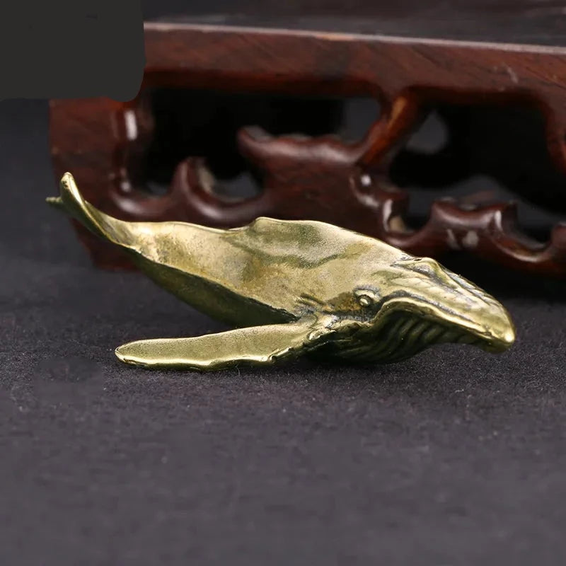 Copper Whale Figurines Tea Pets