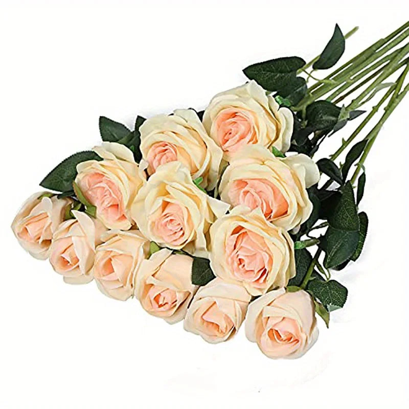 A Dozen Realistic Artificial Roses Bouquet