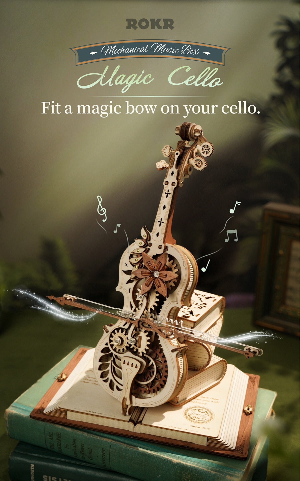 Magic Cello Music Box DIY Wooden Model Kit