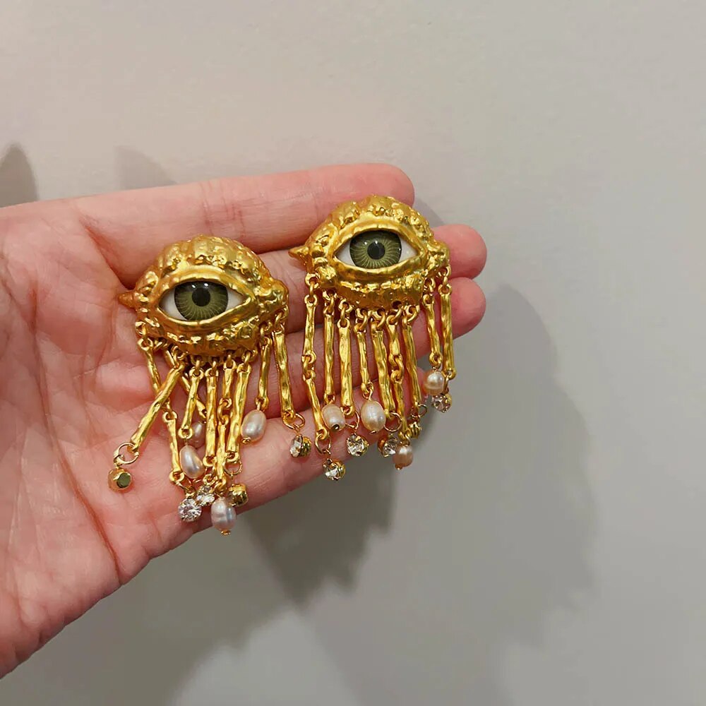 The Eye Pearl Tears Brooch, Ring, Stud Earrings