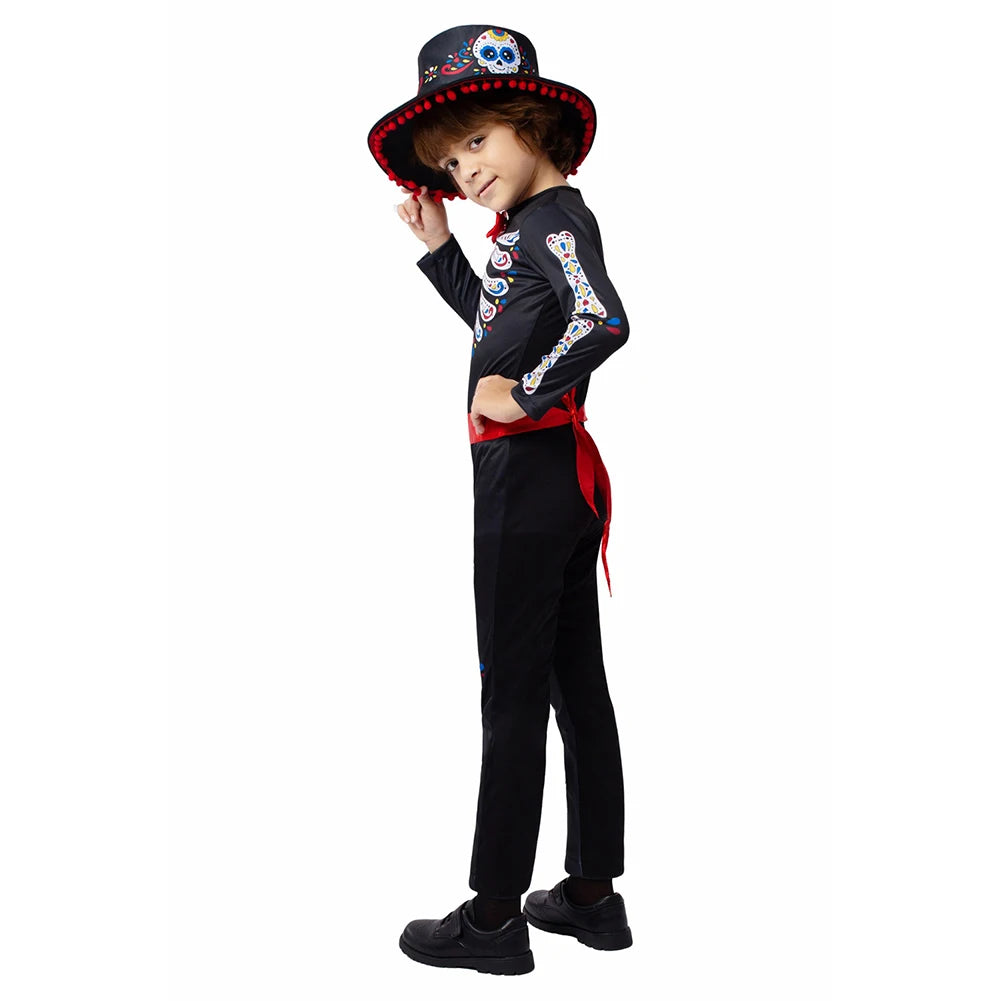 Day Of The Dead Halloween Costumes Children Boys Girls