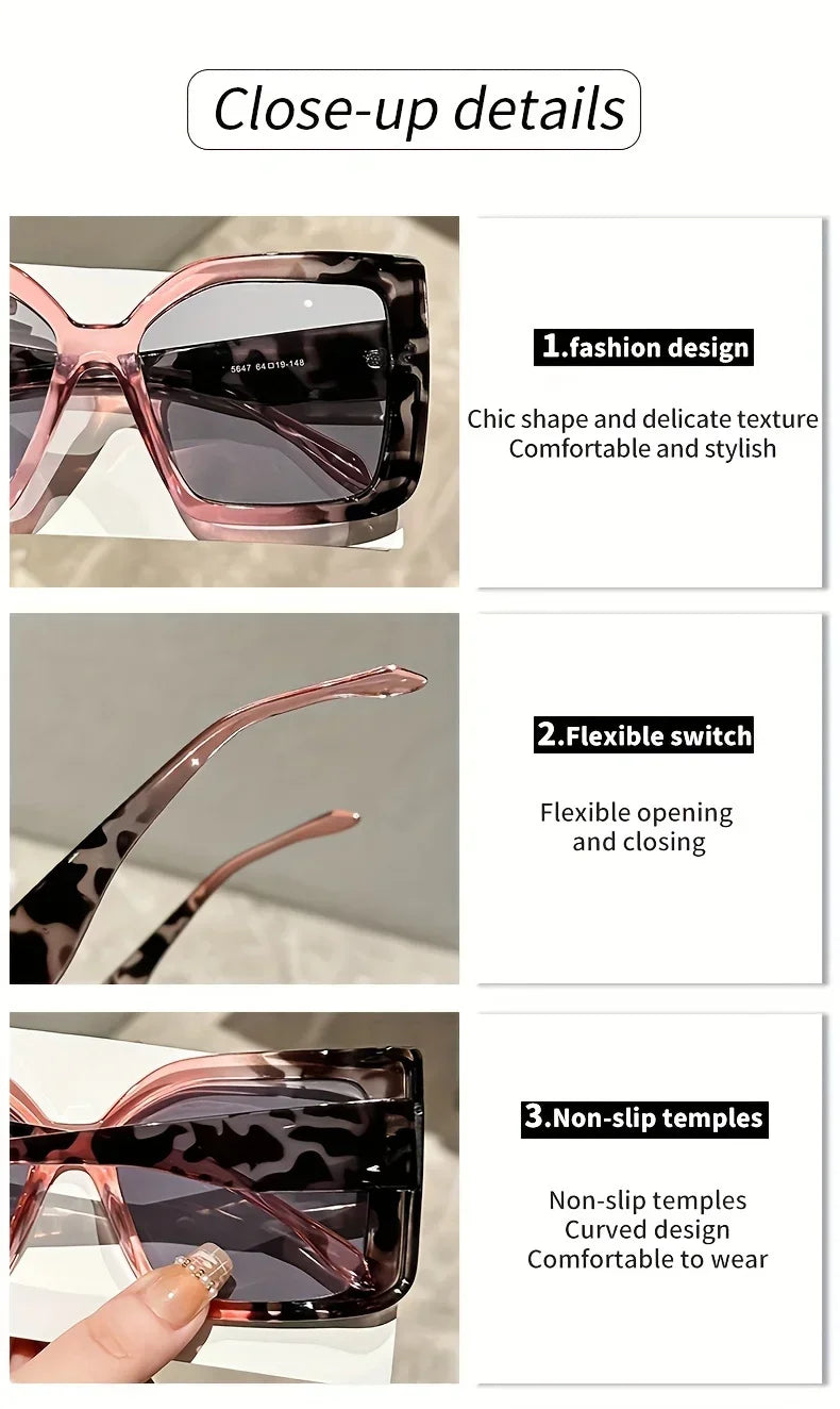 Astrid's Oversized Square Sunglasses with Gradient Lenses