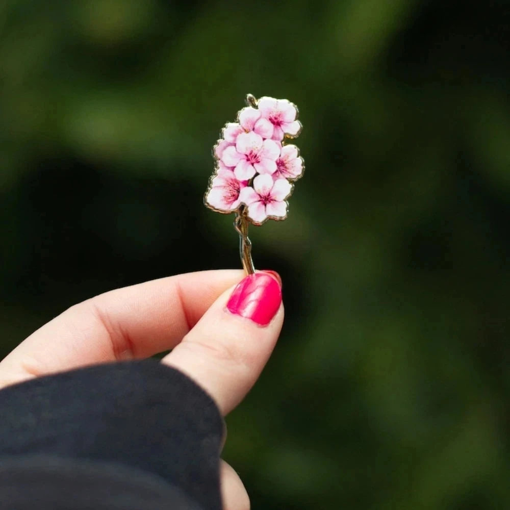 Wildflower Botanical Enamel Pins Badges