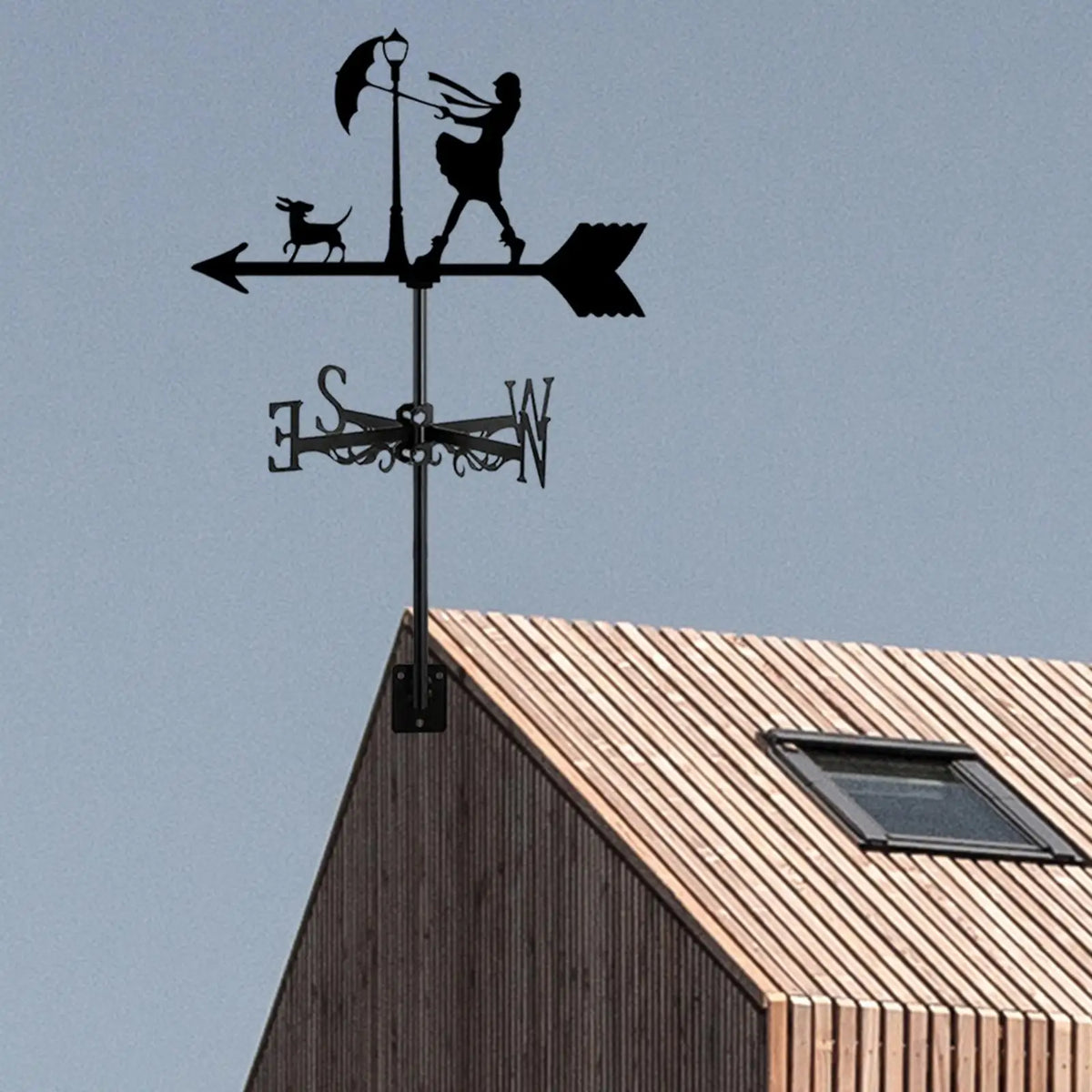 Umbrella Girl and Dog Weathervane