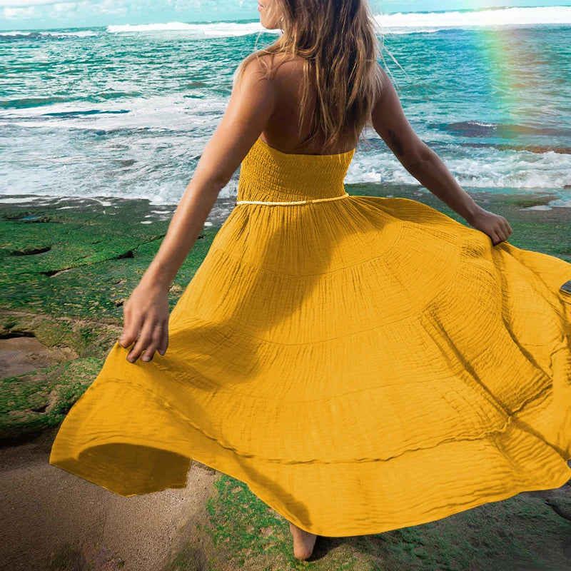 Flower's Cotton Maxi Skirt