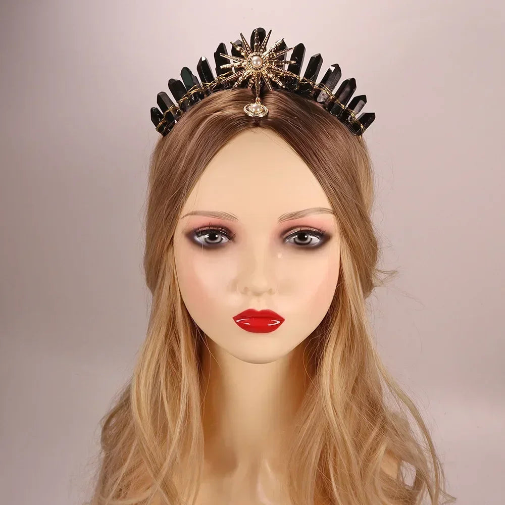 The Sun Goddess Raw Crystal Crown