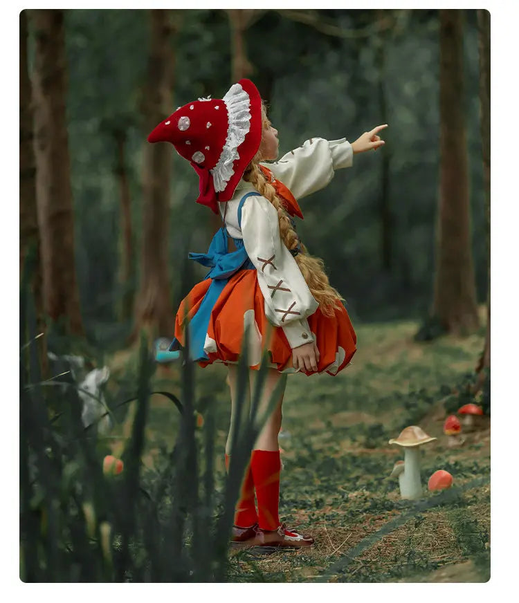 Handmade Little Red Mushroom Costume Set