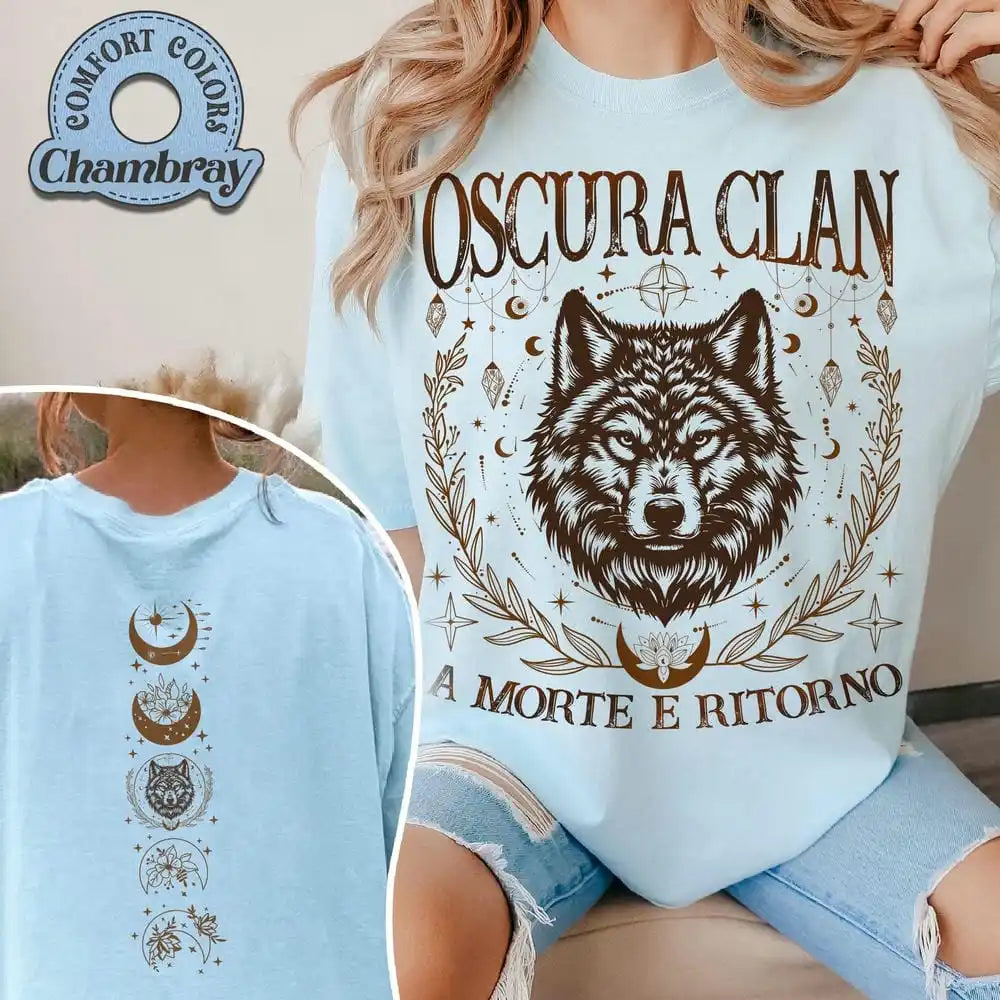 Oscura Clan T-Shirt Unisex Cotton Tee A Morte E Ritorno Zodiac Academy