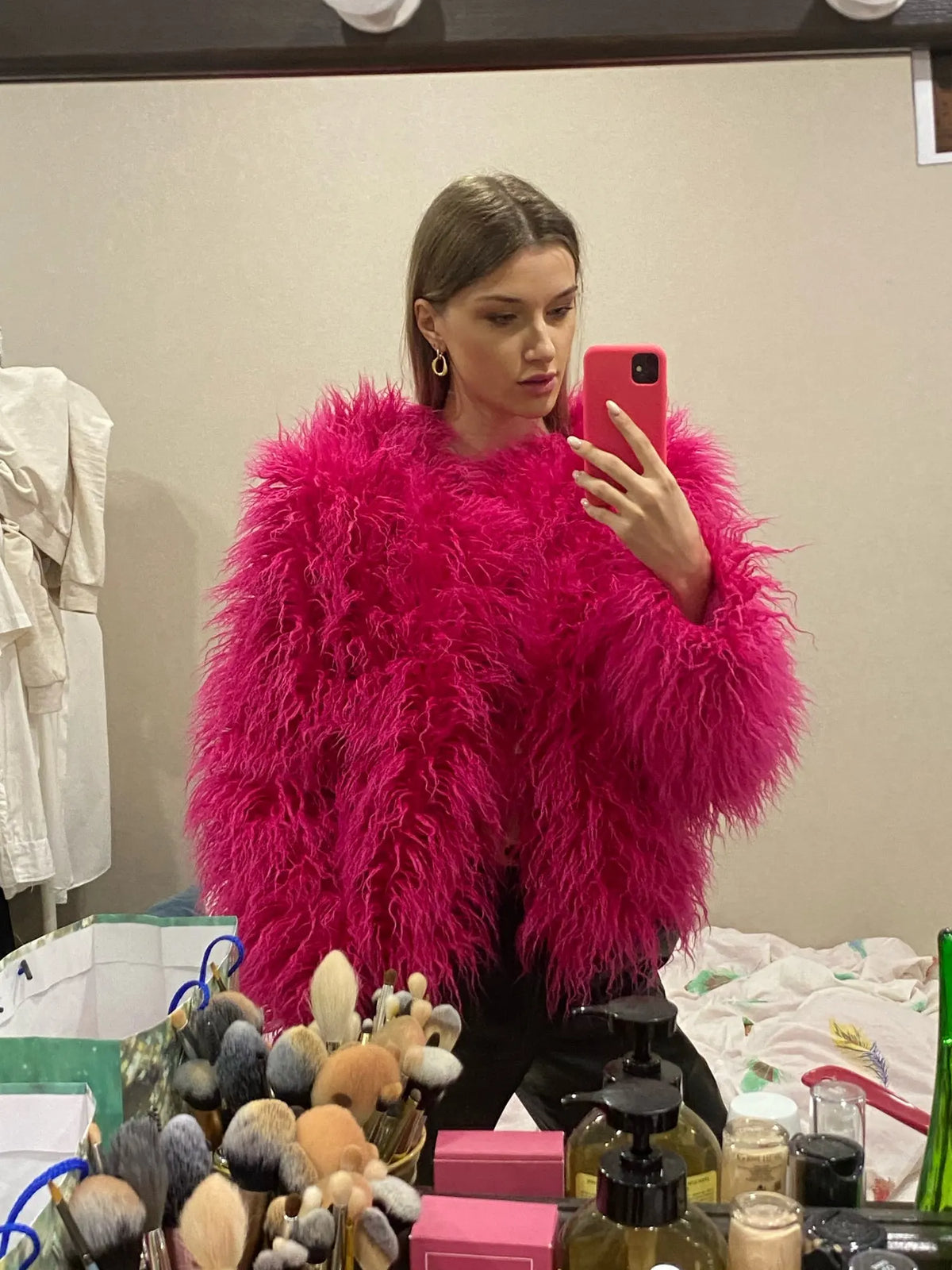 Faux Fur Coats Y2k Punk Rave Winter Jackets