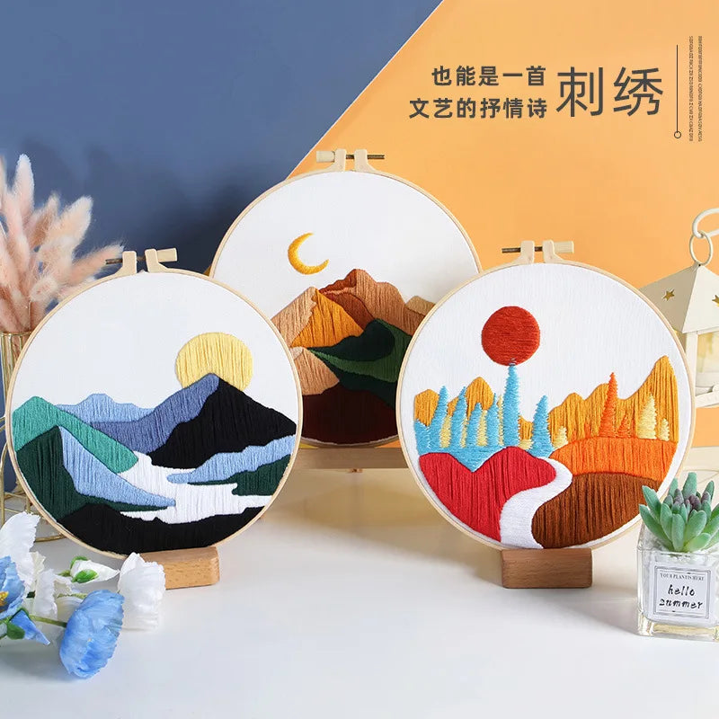 Scenery Embroidery DIY Set for Beginners