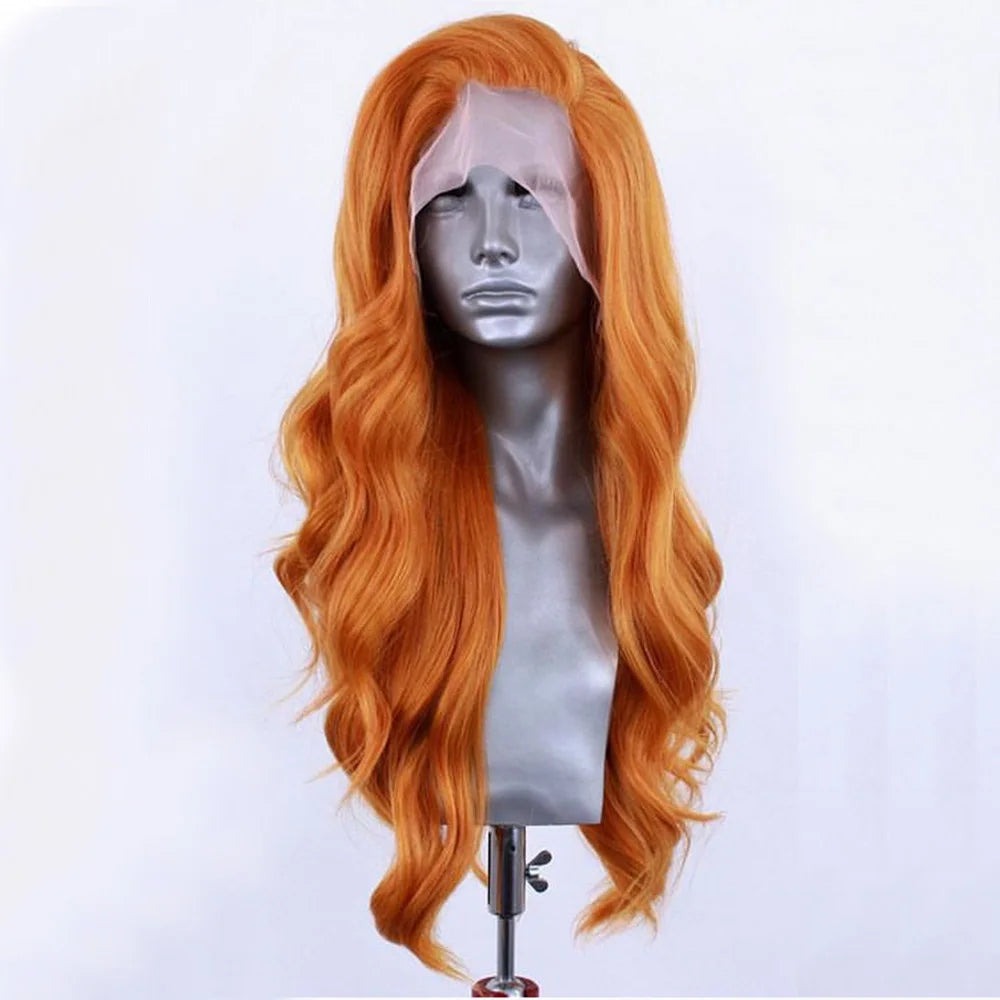Long Soft Waves Wigs Side Part Soft Lace Front Wig Heat Resistant Fibre