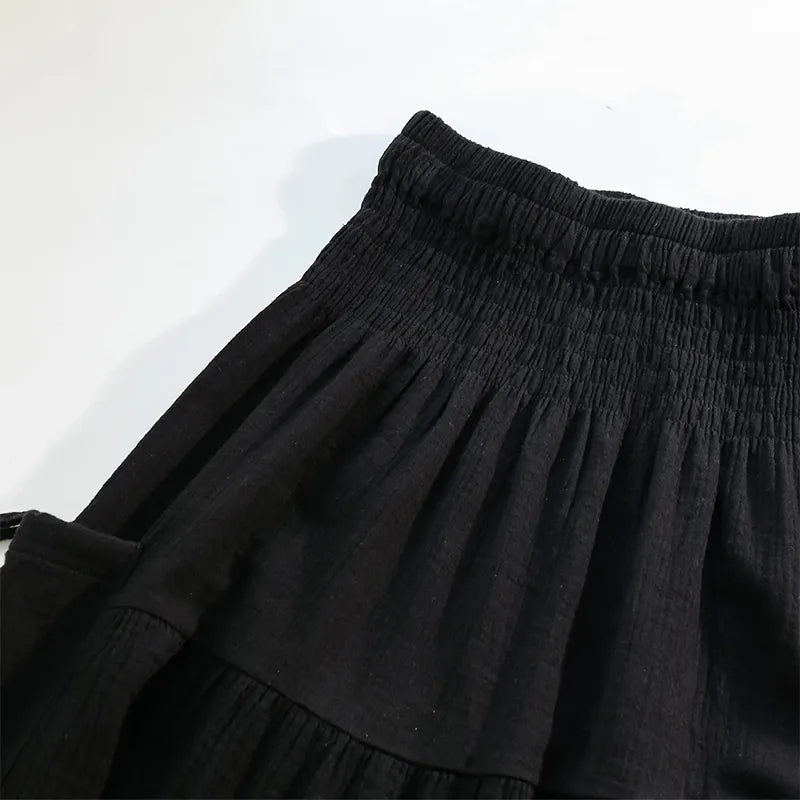 Flower's Cotton Maxi Skirt