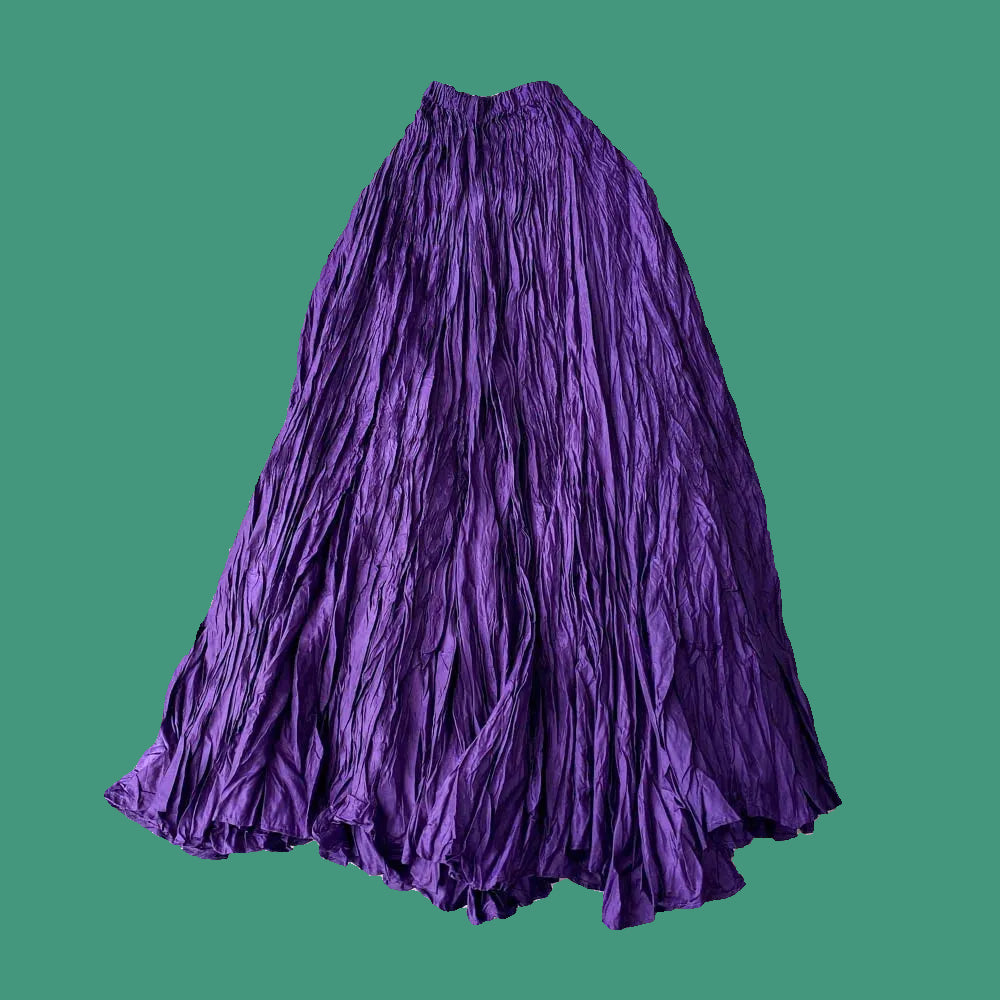 Crush Pleated Long Maxi Skirt Summer 15 Colours