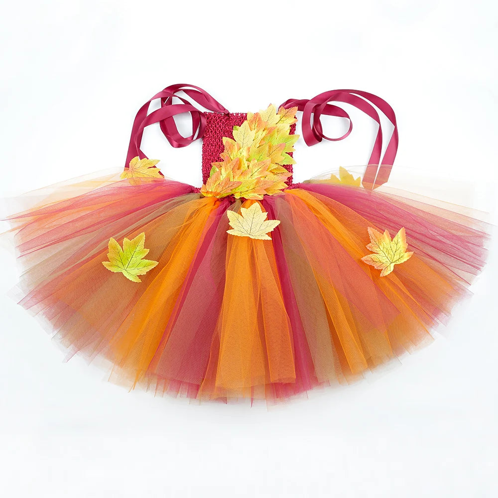 Fall Fairy Costume Forest Woodland Autumn Fairy Tutu Dress Up Maple Leaves