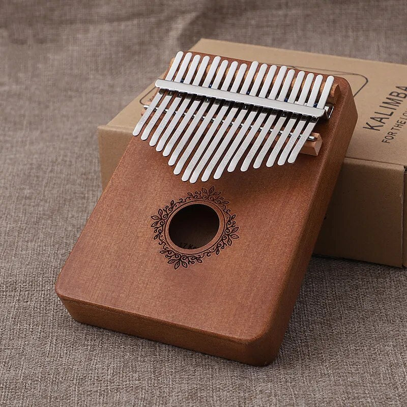 Kalimba Thumb Piano 17 Keys Mahogany Wood Musical Instrument