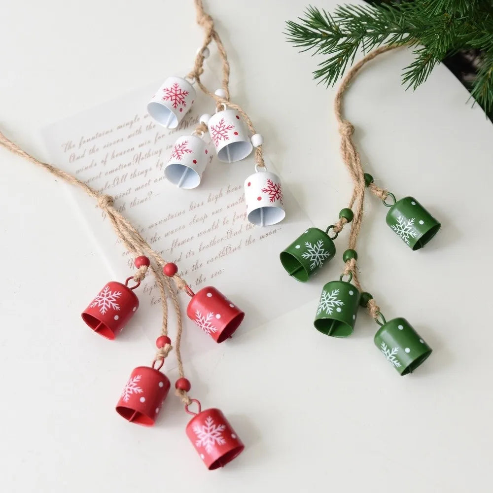 Christmas Bells String Iron Xmas Decoration